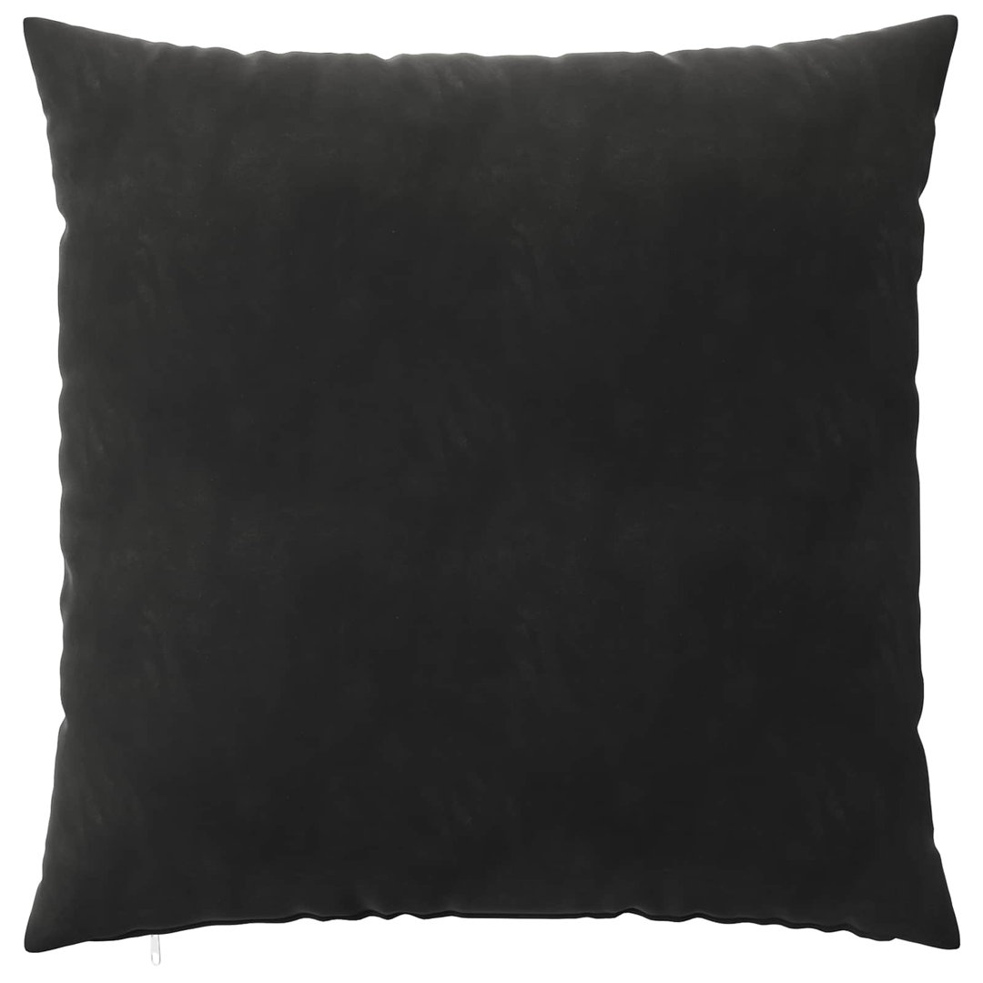 vidaXL - Cushion Cover - 65 x 65 cm - Velvet - Black - Image 2