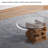 Simple modern solid wood glass coffee table-105116545
