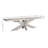 Jaramy 102-inch Rectangular Mango Wood Pedestal Table Finished in an Antique White Wash