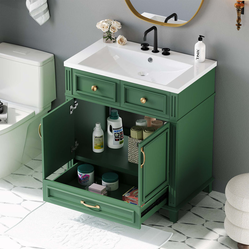 Armoire de salle de bain Temica, Vert
