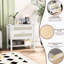 Table de chevet étroite en rotin avec 2 tiroirs et tablette de rangement Boho-215888415