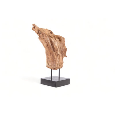 Table Top Organic Teak Sculpture- 34" Inch Tall