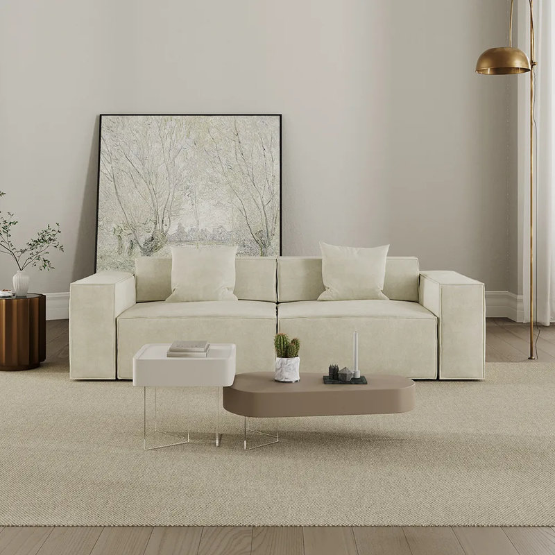 Canapé-lit Barrett Power, H 27,16 po x l 97,24 po x P 39,37 po, 3, Beige