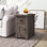 Table de bout en bois massif avec rangement Hemsworth