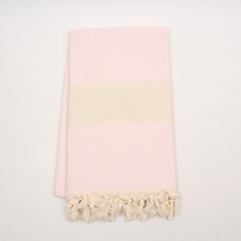 Serviettes de bain et essuie-mains en coton turc, Largeur de la serviette de bain: 38 po, Rose pâle clair