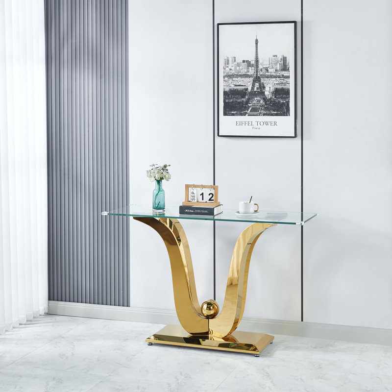 Burdell St033 Console Table, Gold 