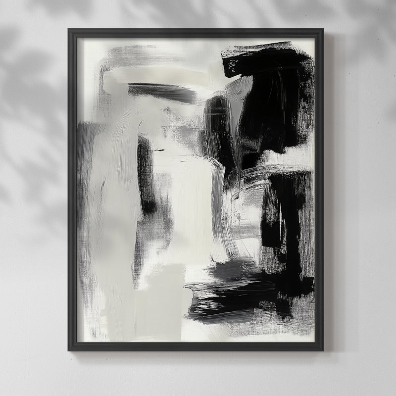 "ABSTRACT Series DCCLxxi" par J Paul, H 29 po x l 23 po, Noir, noir, noir, noir
