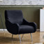 Ensemble de 2 fauteuils d'appoint rembourrés de style moderne Mid-Century de 28 po avec pieds en métal doré et argent et accoudoirs courbés pour salon, chambre à coucher et meuble-lavabo Aitana-1986493101-1986493098