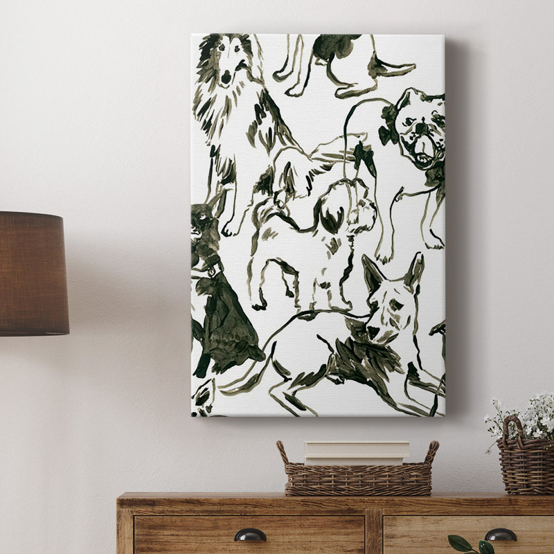 «Canine Collage I», reproduction sur toile tendue, H 48 po x l 32 po x P 1 po