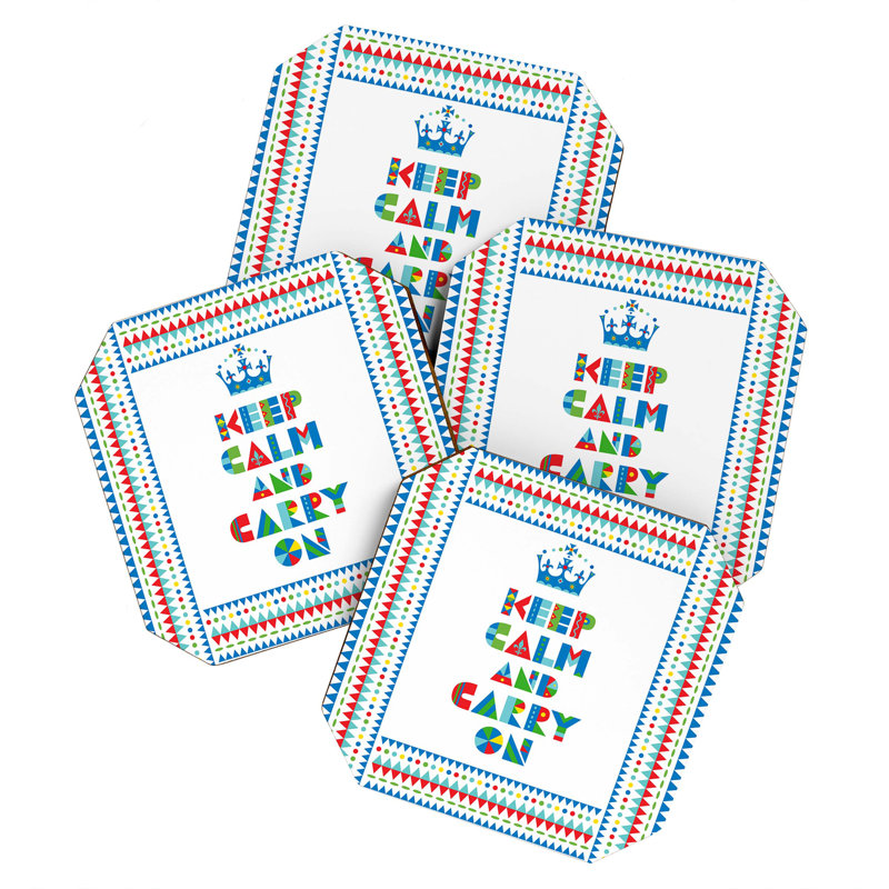 Wood 4 Piece Coaster Set