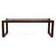 Banc en cuir brun clair Christina