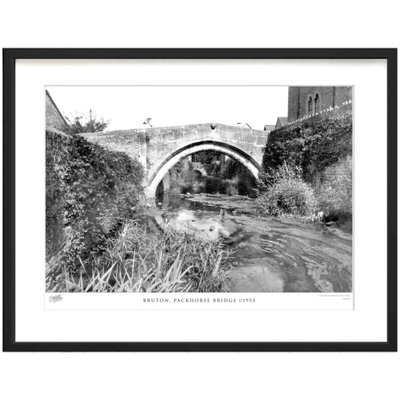 Bruton, Packhorse Bridge C1955 - Single Picture Frame Print, 40cm H x 50cm W x 2.3cm D