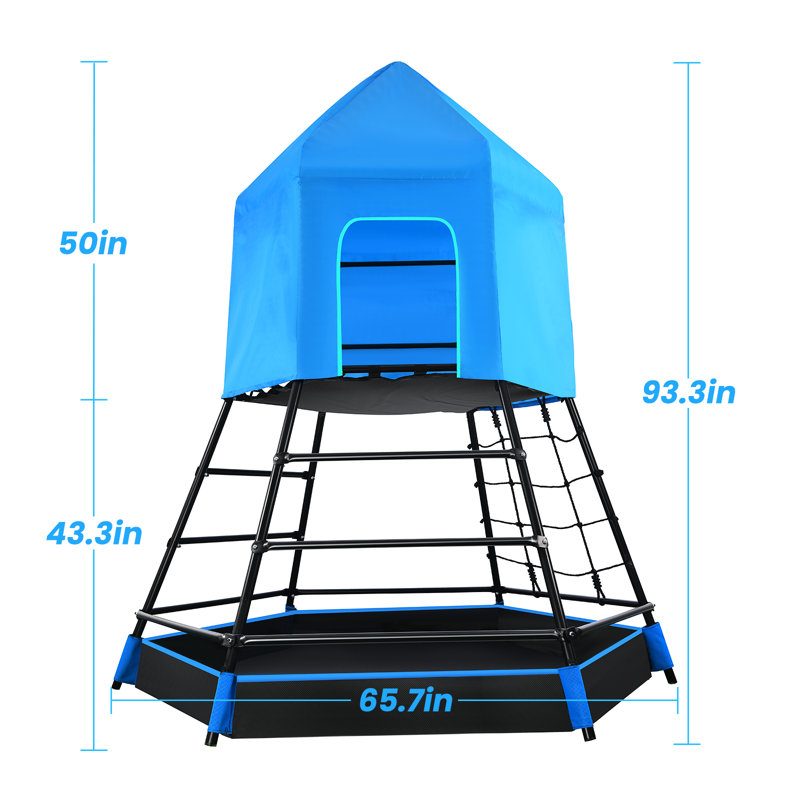 Jungle Gym Climbing Dome with Tent and Monkey Bars