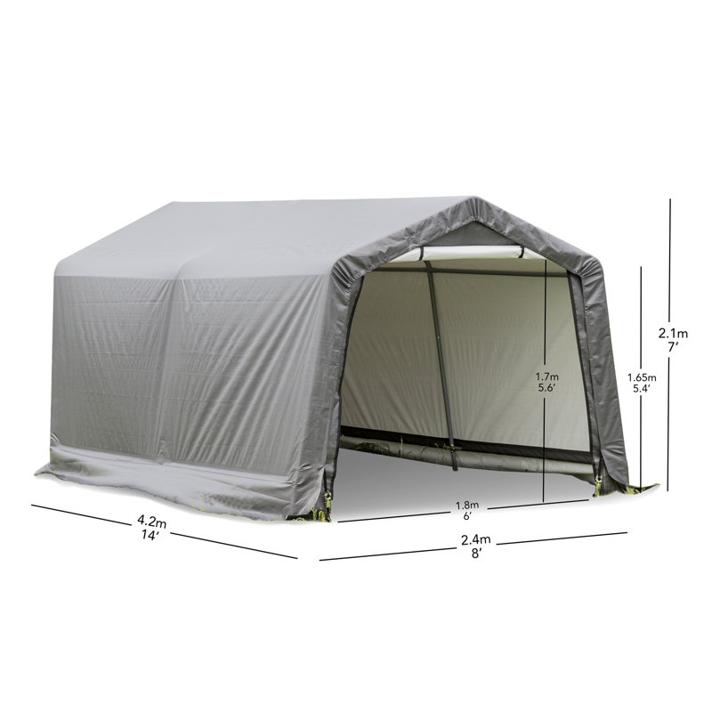 8' W x 14' D Portable Garage and Storage Shed