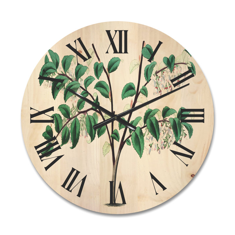 Horloge murale Leaves Plants I, Moyen