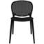 Chaise de salle à manger moderne à dossier perforé en plastique industriel, chaise d'appoint de patio intérieur empilable, sièges résistants aux intempéries pour la cuisine, le restaurant, le balcon, le porche, la cour, noir-68307573