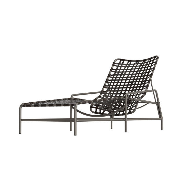 Kantan Outdoor Chaise Lounge, Coffee/Mica