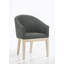 Ensemble de 2 fauteuils demi-tonneau l 23 po en tissu gris