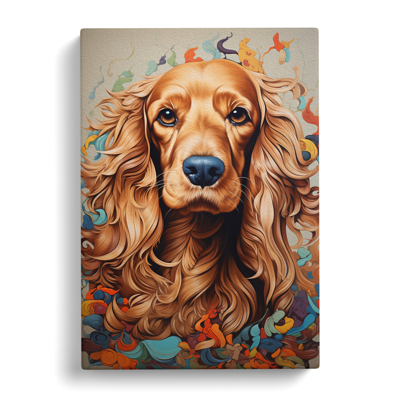 Cocker Spaniel Informel No.2 - Print, 60cm H x 40cm W x 3cm D