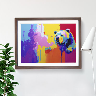 Bear Paint Splash Vol.3 Abstract - Framed Print
