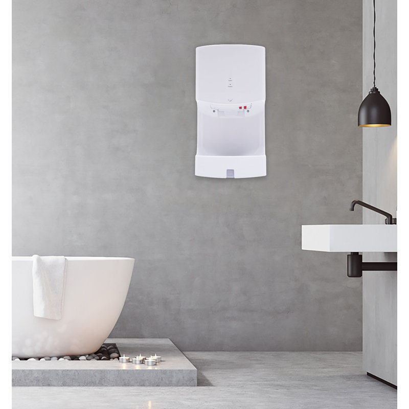 Auto-sensing Hand Dryer Wall Mounted Hot and Cold Modes with Drain Tank