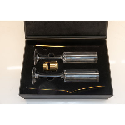 Arbane Champagne Glass Set with Cake Knife