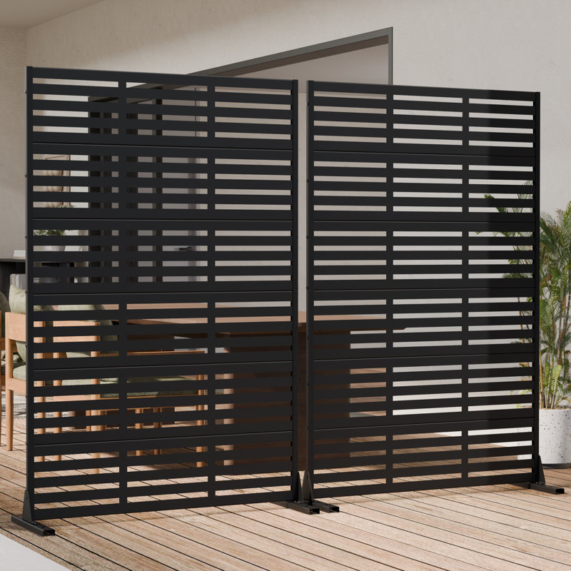 Panneau de clôture en métal d'intimité H 6 pi x l 4 pi Aether