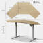 Adjustable Corner Standing Desk with Drawer, Monitor Stand, USB Hub, Wireless Charger for Home Office-110886784-110886782
