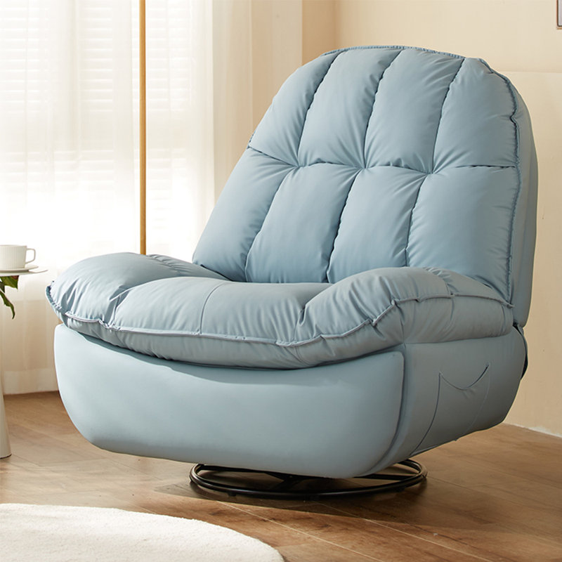 Fauteuil inclinable en similicuir Surianna, Bleu clair