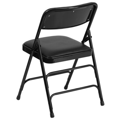 Oliverson Upholstered Metal Folding Event Chairs with Padded Seats