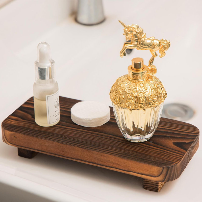 Dish Soap Tray Wood Tray for Kitchen Counter