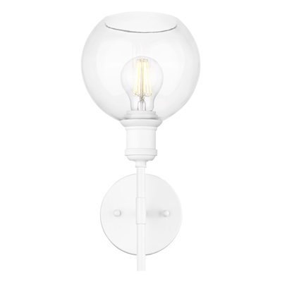 Aamin 1-Light Wall Sconce With Clear Glass