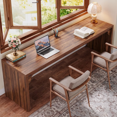 78.7" Long Computer Desk, Wooden 2 Person Desk Double Desk