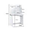 Modern White Dressing Table with Mirror, Drawer & Shelf, Large Make-Up Table