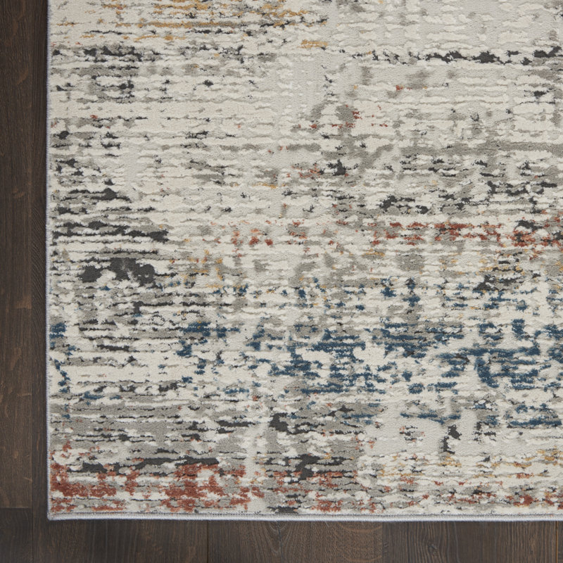 Tapis gris abstrait Piazza, Rectangle 3 pi 11 po x 5 pi 11 po