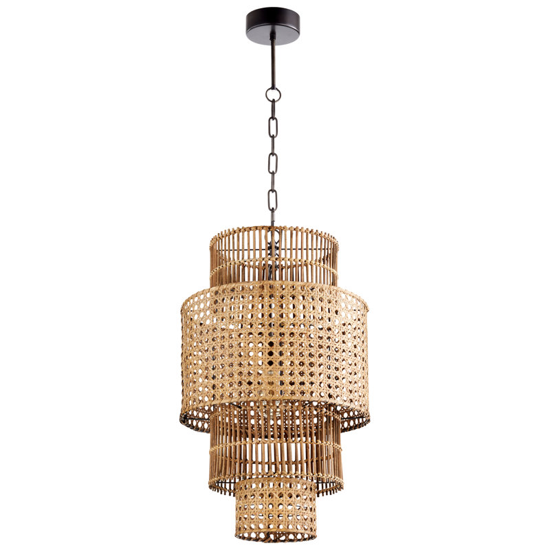 Wickham 1 - Light Rattan Single Pendant