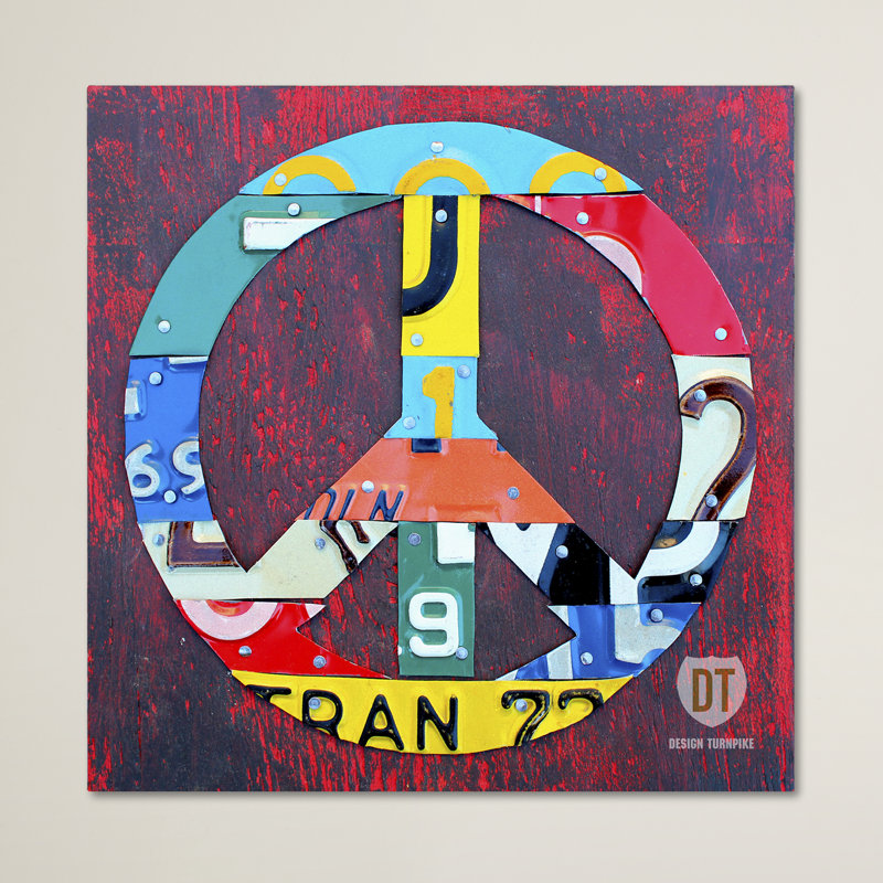 « paix », impression sur toile tendue, H 18 po x l 18 po x P 2 po