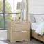 Mirador Light Elm 2-Drawer Nightstand Bedside Table