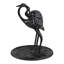 Héron décoratif en métal, sculpture d'oiseau, pour la décoration de table - Objet décoratif moderne de style côtier pour le salon - Lot de 1, 20 cm, noir