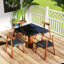33.5"X 33.5" Square Pedestal Dining Table-78175173