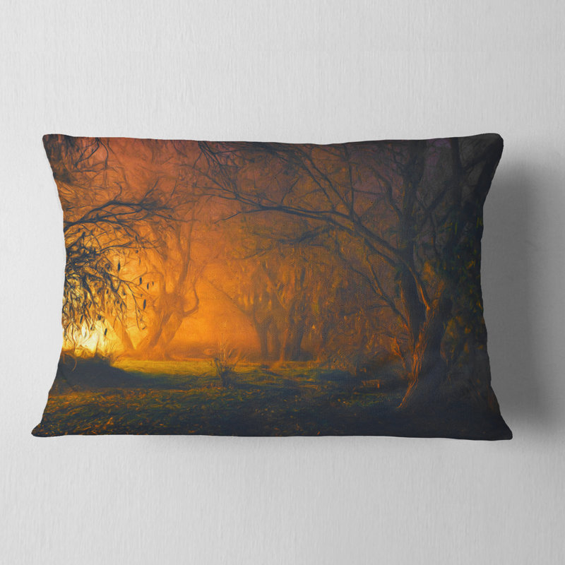 Coussin lombaire paysage magique