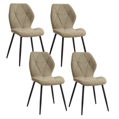 Miko 50cm H Velvet Upholstered Metal Side Chair