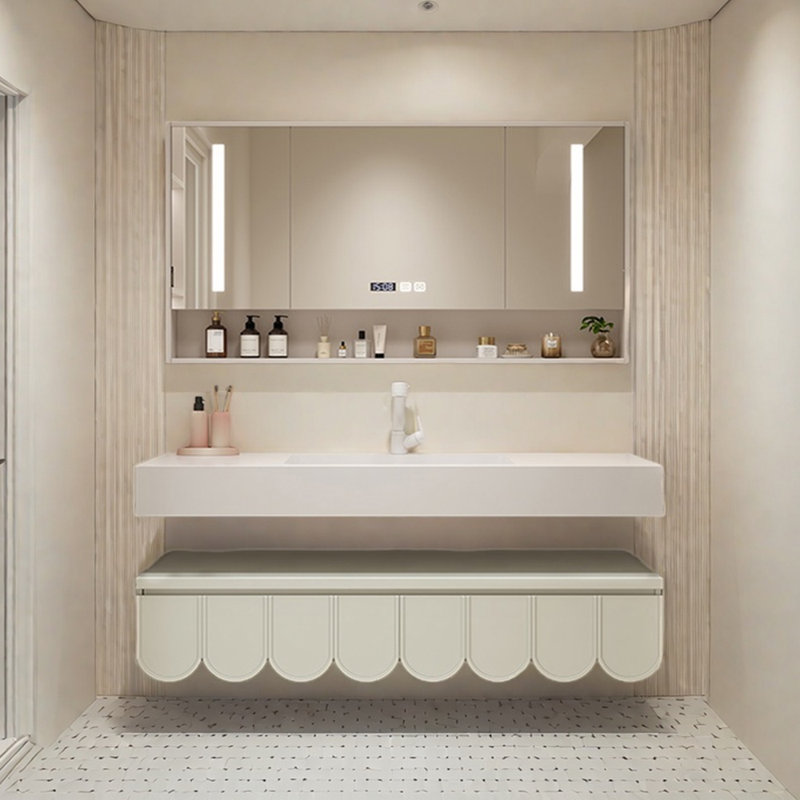 Simple and modern style bathroom cabinet, 63"