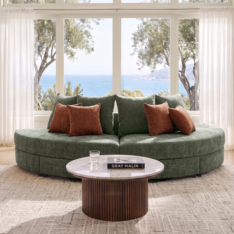 Canapé modulaire Modern David, Polyester forêt