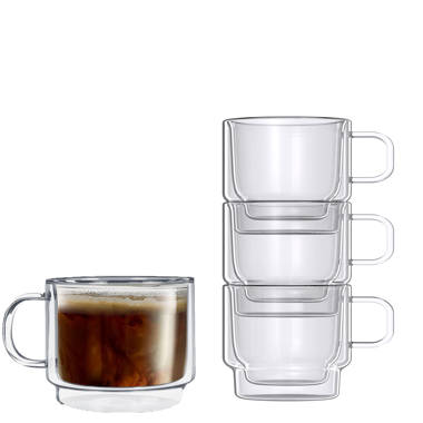Double Wall Empilable Stackable Mug 450ml (Set of 4) Brilliant