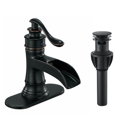 Deck Single-handle Bathroom Faucet with Drain Assembly