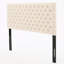Tête de lit tapissier beige pour grand lit, tête de lit en tissu d'aspect contemporain moderne, compatible avec le style de la chambre à coucher, assemblage requis-485496650