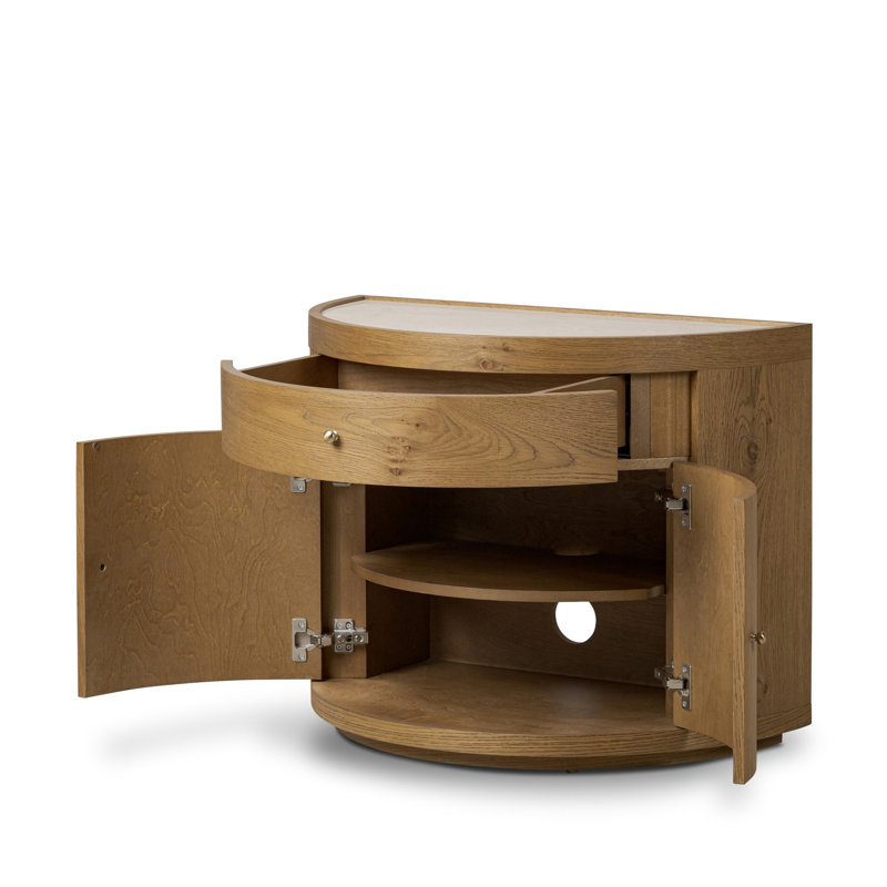 Ashton Nightstand-Natural Poplar Burl, Cream/Dusted Oak Thin