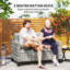 128cm Wide Straight Patio Sofa with Cushions-199046138-199046139