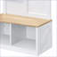 Arbre d'entrée avec miroir, banc et amp; Rangement | Chêne clair Finition blanche | Chêne clair, blanc | Bois synthétique